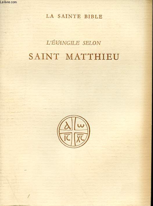 L'EVANGILE SELON SAINT MATTHIEU