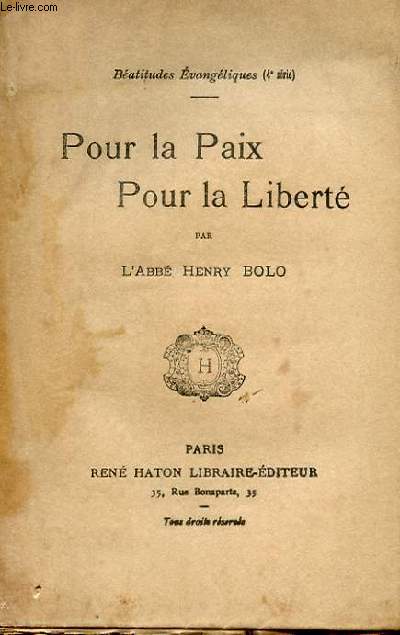 POUR LA PAIX, POUR LA LIBERTE
