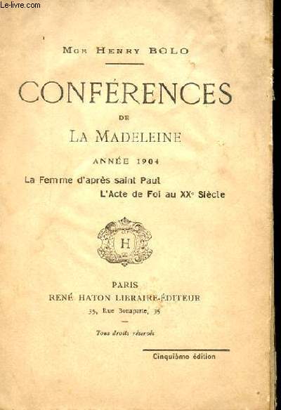 CONFERENCES DE LA MADELEINE