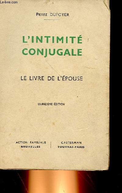 L'INTIMITE CONJUGALE, LE LIVRE DE L'EPOUSE