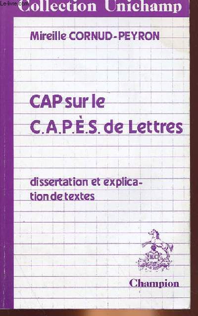 CAP SUR LE C.A.P.E.S. DE LETTRES