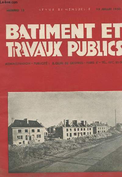 BATIMENT ET TRAVAUX PUBLICS NUMERO 13