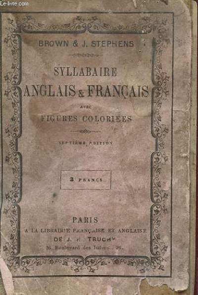 SYLLABAIRE ANGLAIS ET FRANCAIS AVEC FIGURES COLORIES