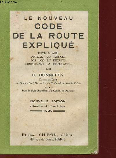 LE NOUVEAU CODE DE LA ROUTE EXPLIQUE