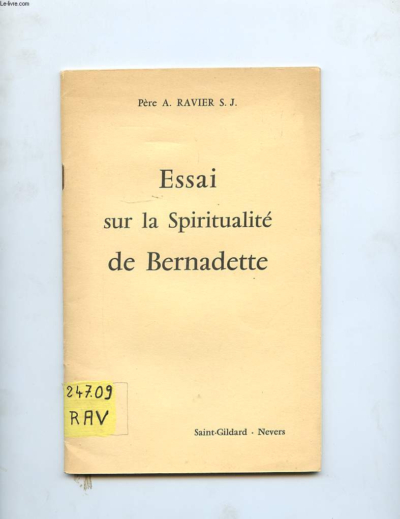 ESSAI SUR LA SPIRITUALITE DE BERNADETTE