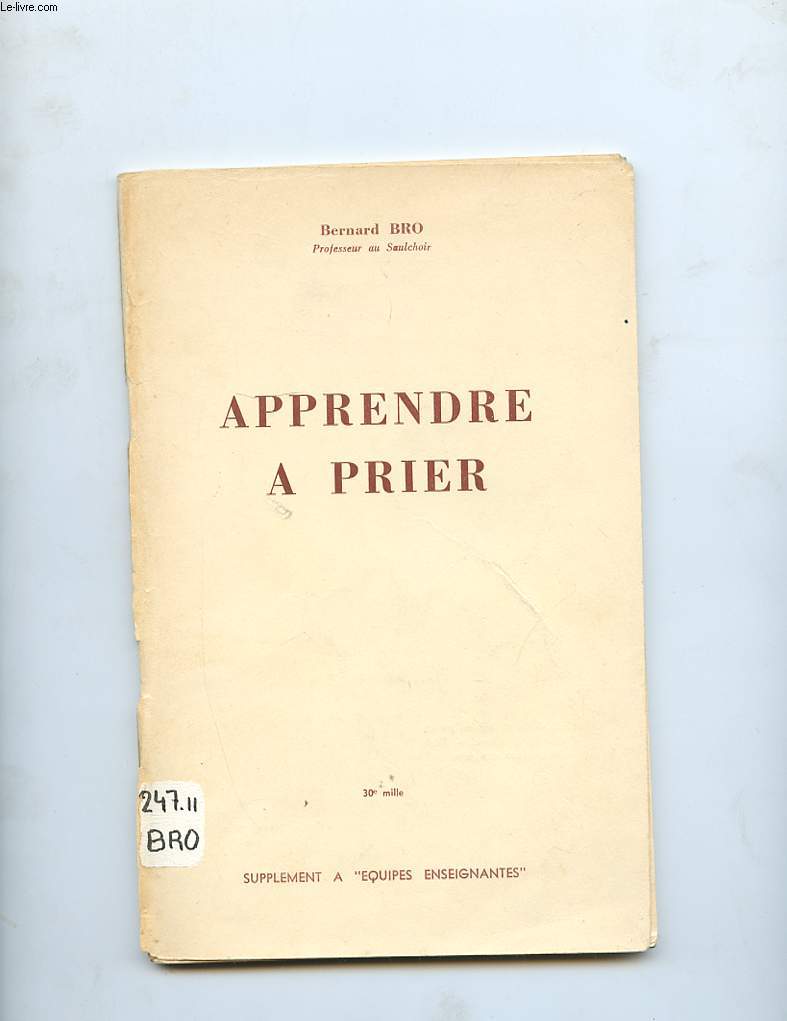 APPRENDRE A PRIER