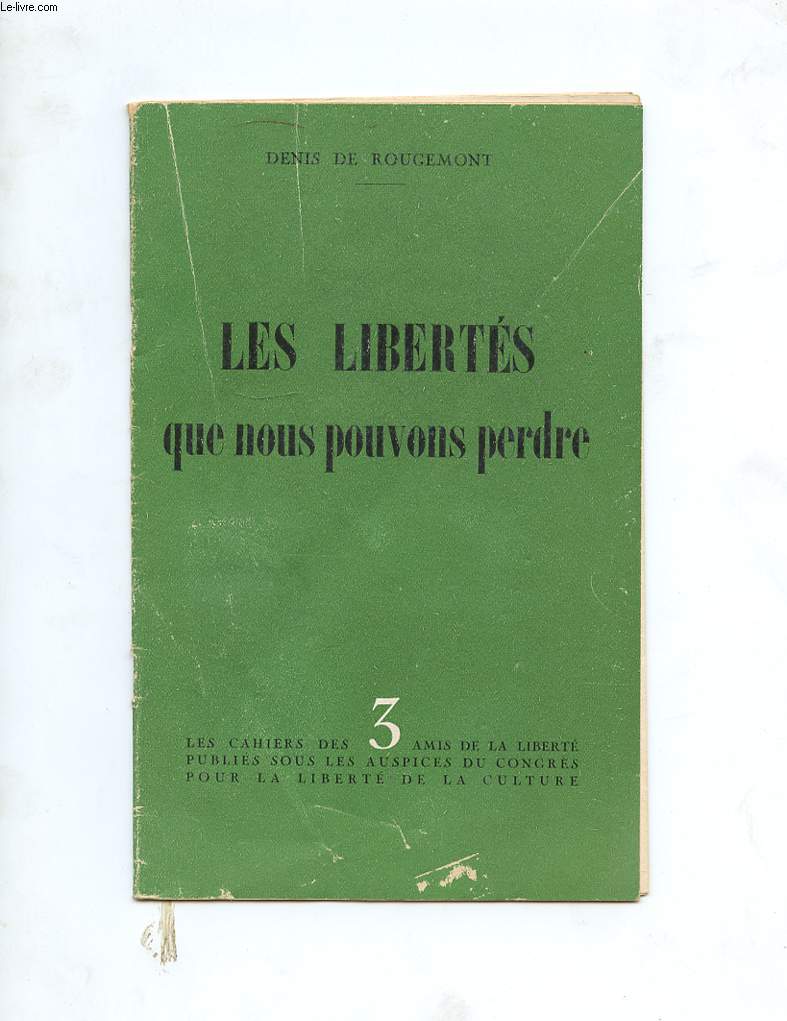 LES LIBERTES QUE NOUS POUVONS PERDRE