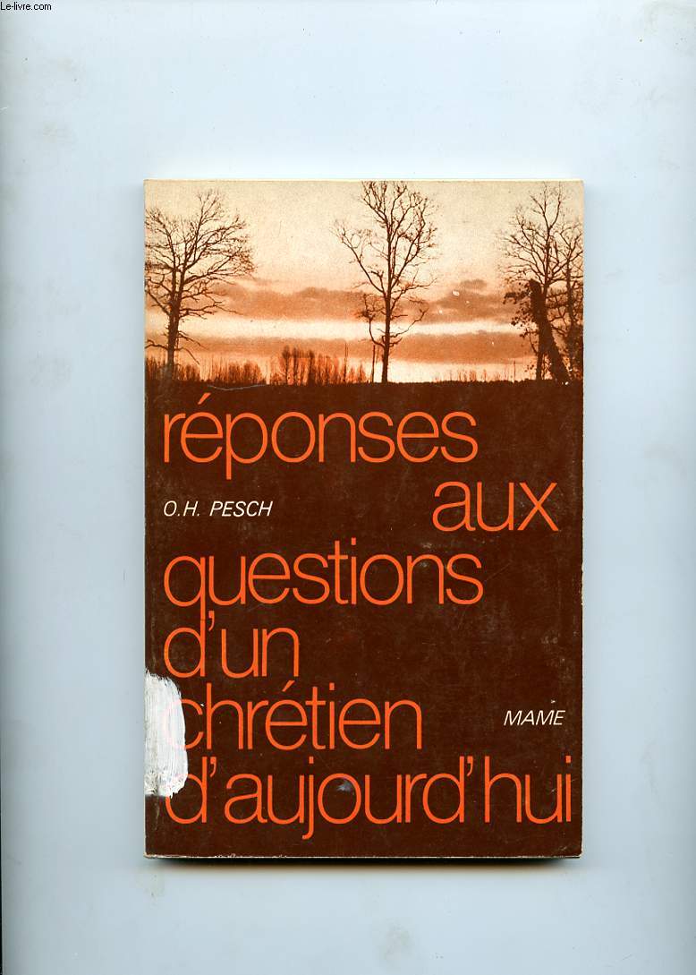 REPONSES AUX QUESTIONS D'UN CHRETIEN D'AUJOURD'HUI.