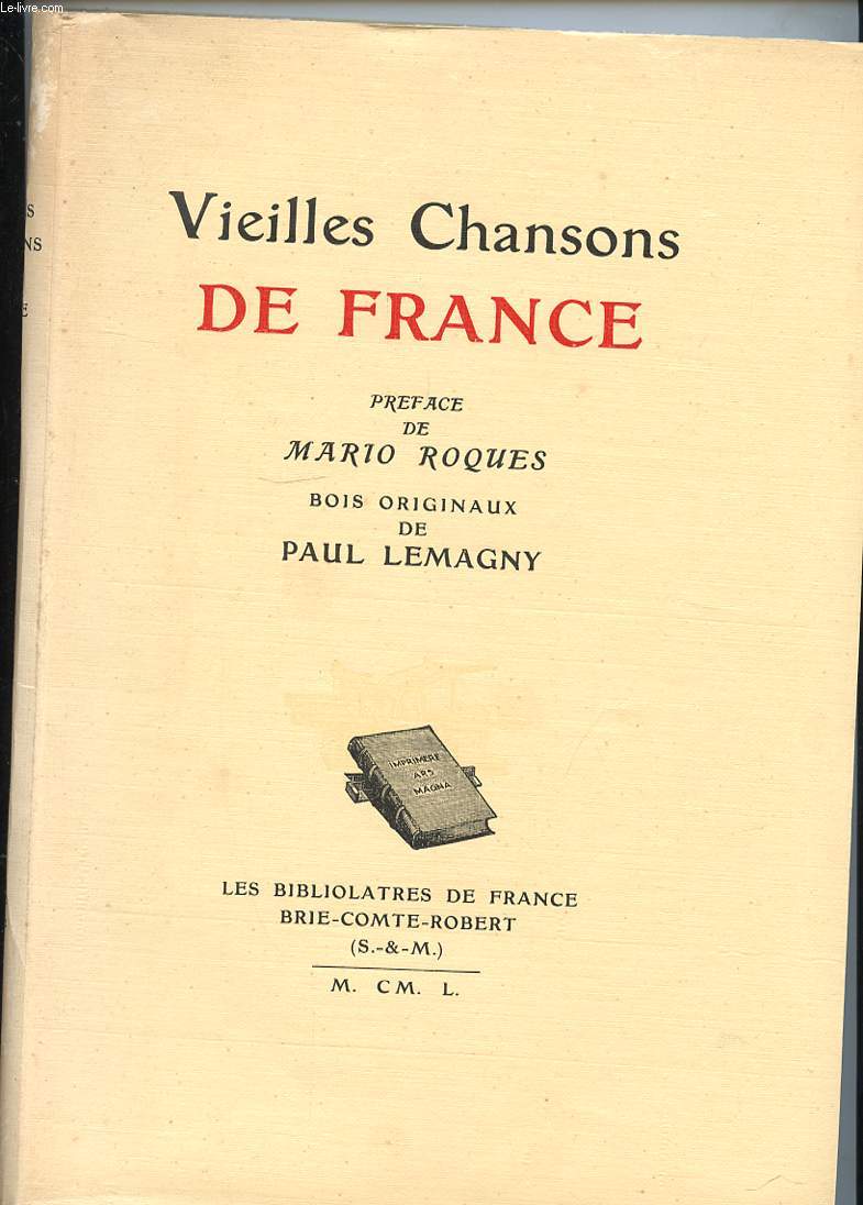 VIEILLES CHANSONS DE FRANCE