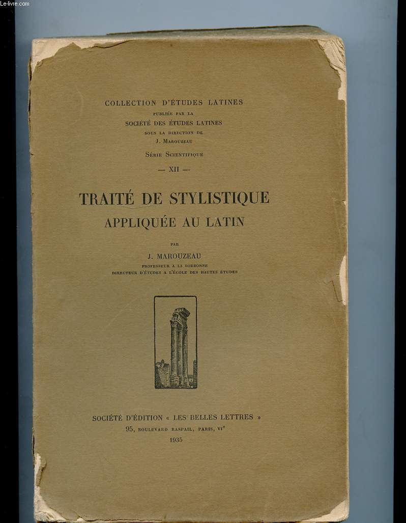 TRAITE DE STYLISTIQUE APPLIQUEE AU LATIN