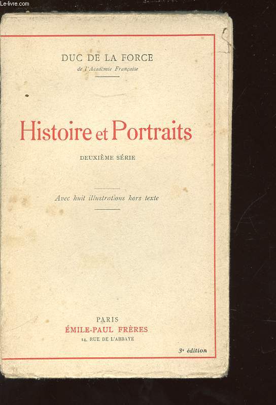 HISTOIRE DE PORTRAITS. 2em SERIE.