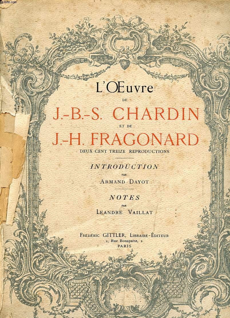 L OEUVRE DE JBS CHARDIN ET DE JH FRAGONARD.
