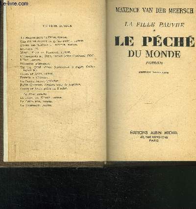 LE PECHE DU MONDE- LA FILLE PAUVRE- EDITION DEFINITIVE