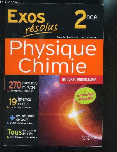 PHYSIQUE CHIMIE 2NDE- EXOS RESOLUS