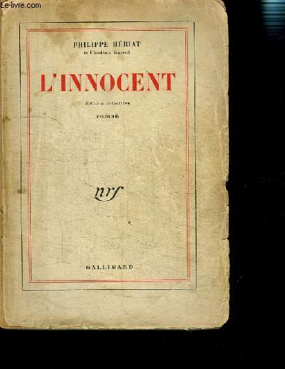 L INNOCENT- EDITION DEFINITIVE- ENVOI DE L AUTEUR