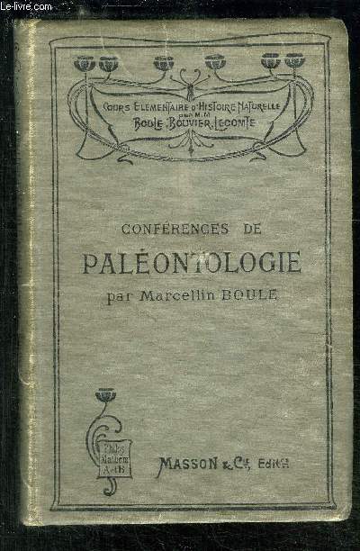 CONFERENCES DE PALEONTOLOGIE- COURS ELEMENTAIRE D HISTOIRE NATURELLE