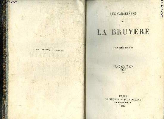 LES CARACTERES DE LA BRUYERE- NOUVELLE EDITION