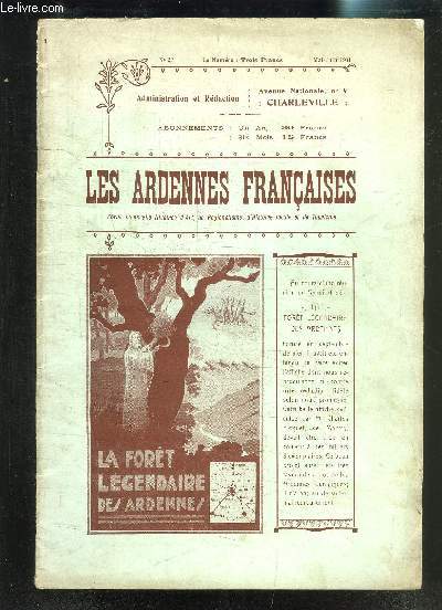 REVUE MENSUELLE ILLUSTREE D HISTOIRE LOCALE ET DE TOURISME: LES ARDENNES FRANCAISES/ MAI- JUIN 1931 N37