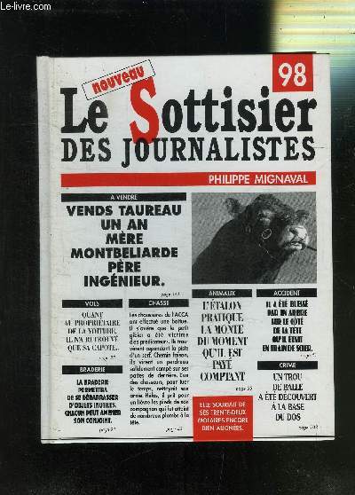 LE NOUVEAU SOTTISIER DES JOURNALISTES 98