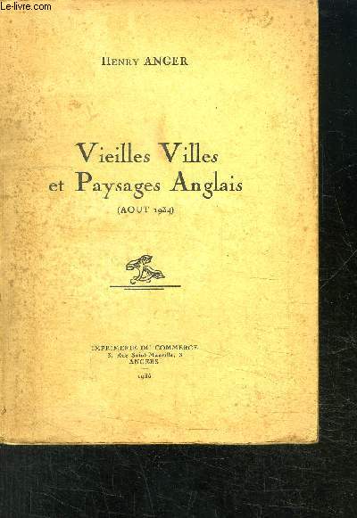 VIEILLES VILLES ET PAYSAGES ANGLAIS-AOUT 1934