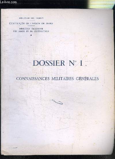 DOSSIER N1 - CONNAISSANCES MILITAIRES GENERALES