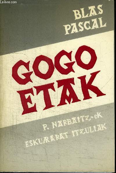 GOGOETAK - P. NARBAITZ-ED ESKUARARAT ITZULIAK
