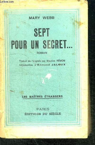 SEPT POUR UN SECRET... - COLLECTION LES MAITRES ETRANGERS