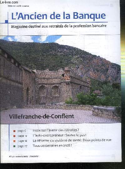 L'ANCIEN DE LA BANQUE N238 - OCTOBRE 2009 - VILLEFRANCHE DE CONFLENT