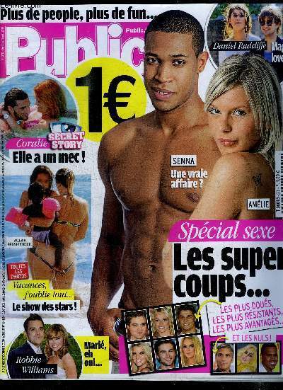 PUBLIC N370 DU 13 AU 19 AOUT 2010 / CAROLIE SECRET STORY : ELLE A UN MEC / SENNA : UNE VRAIE AFFAIRE ? / SPECIAL SEXE : LES SUPER COUPS... / VALERAI BRUNI-TEDESCHI TOUTES LES PHOTOS : VACANCES J'OUBLIE TOUT / ROBBIE WILLIAMS : MARIE EH OUI...
