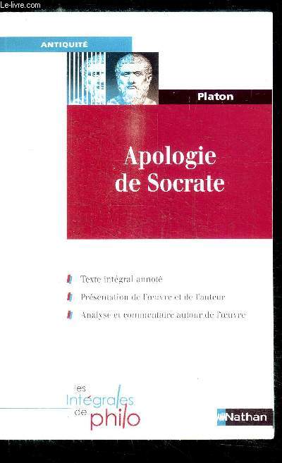 PLATON APOLOGIE DE SOCRATE