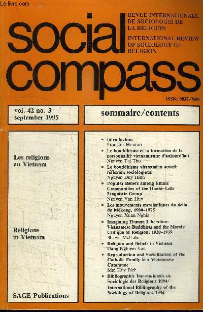 SOCIAL COMPASS VOLUME 42 N3 - Les religions au Vietnam