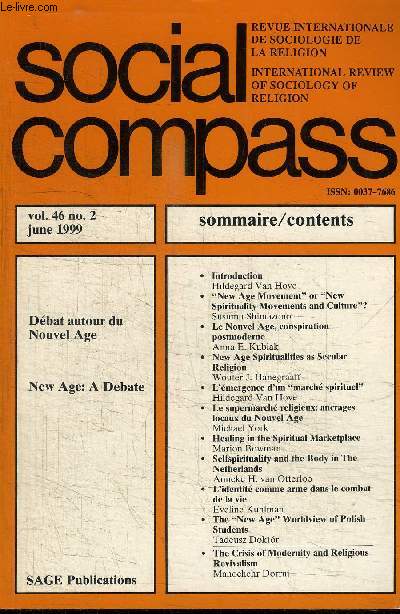 SOCIAL COMPASS VOLUME 46 N2 - Dbat autour du Nouvel Age