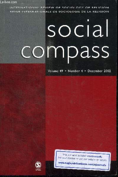 SOCIAL COMPASS VOLUME 49 N4 - La restauration religieuse en Europe de l'Est