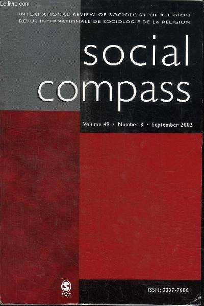 SOCIAL COMPASS VOLUME 49 N3 - La paradigme mystique dans la post-modernit