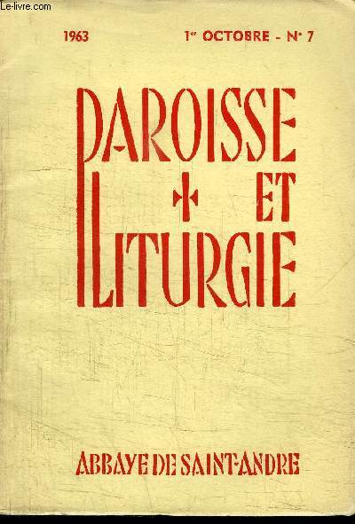 PAROISSE ET LITURGIE N7 - L'Avent au Catchisme, le Concile et la Liturgie, ...