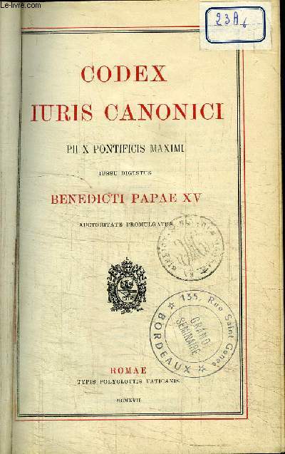 CODEX IURIS CANONICI