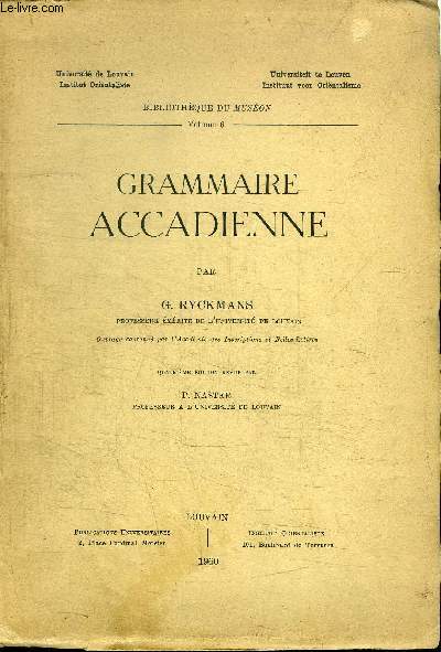 GRAMMAIRE ACCADIENNE VOLUME 6