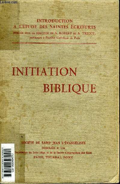 INITIATION BIBLIQUE