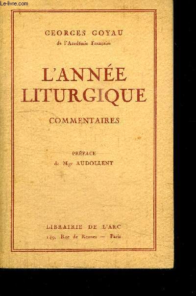 L'ANNEE LITURGIQUE