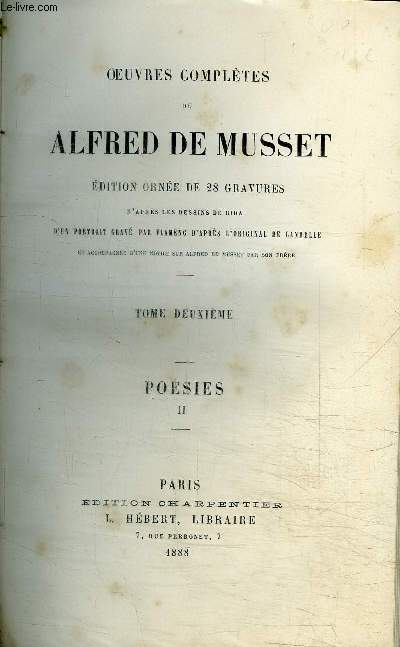OEUVRES COMPLETES TOME DEUXIEME - POESIES II