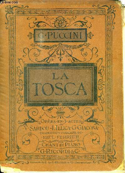 LA TOSCA - OPERA EN 3 ACTES