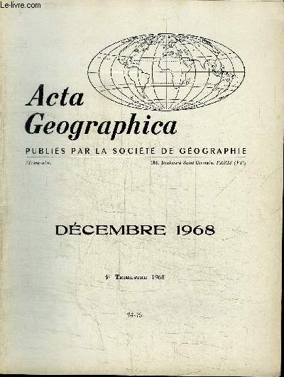ACTA GEOGRAPHICA N74-75 - Communication et information : ncrologie, la gographie applique et l'amnagement du territoire en Thrace, ...