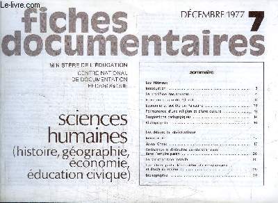 FICHES DOCUMENTAIRES 7 - SCIENCES HUMAINES - Les Hbreux : introduction, problmes des sources, les dbuts du christianisme : introduction, Jsus Christ, ...