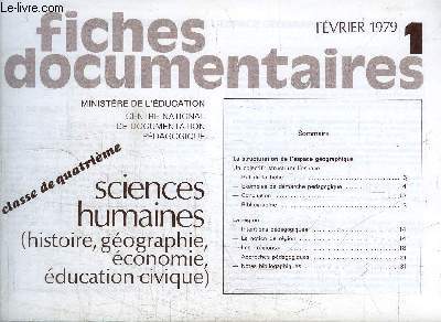 FICHES DOCUMENTAIRES 1 - SCIENCES HUMAINES - La structuration de l'espace gographique, la rgion, ...