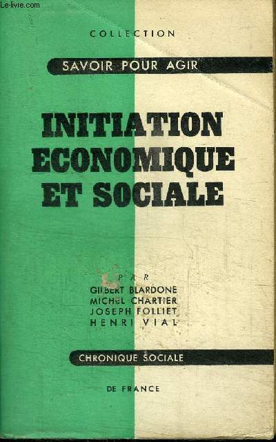 INITIATION ECONOMIQUE ET SOCIALE