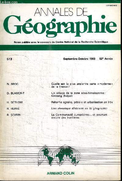 ANNALES DE GEOGRAPHIE N513 - Quelle est la plus ancienne carte 
