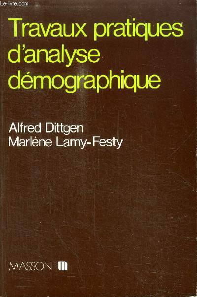 TRAVAUX PRATIQUES D'ANALYSE DEMOGRAPHIQUE