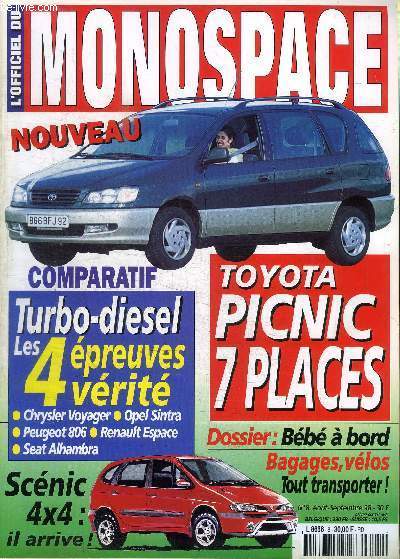 L'OFFICIEL DU MONOSPACE N8 - Toyota Picnic 7 places, Turbo-diesel : les 4 preuves 4 vrits, ...