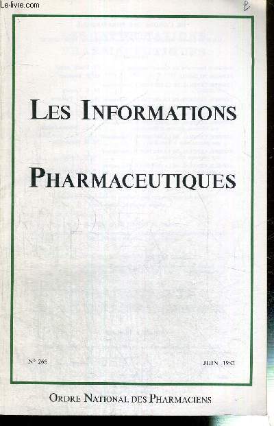 LES INFORMATIONS PHARMACEUTIQUES - N266 juin 1983