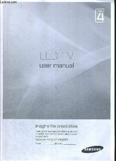 USER MANUAL LED TV - SAMSUNG SERIES 4 - COLLECTIF - 2010 - 第 1/1 張圖片